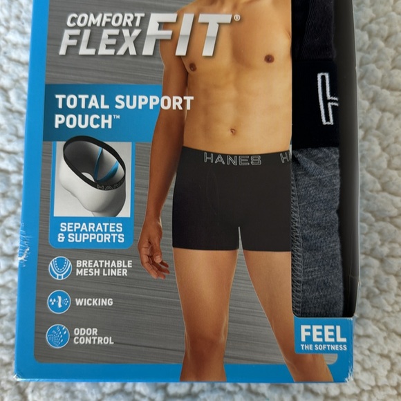 Hanes Men’s Ultimate Tagless Trunks Comfort Flex Fit Box of 4 Sz XL - Picture 7 of 8
